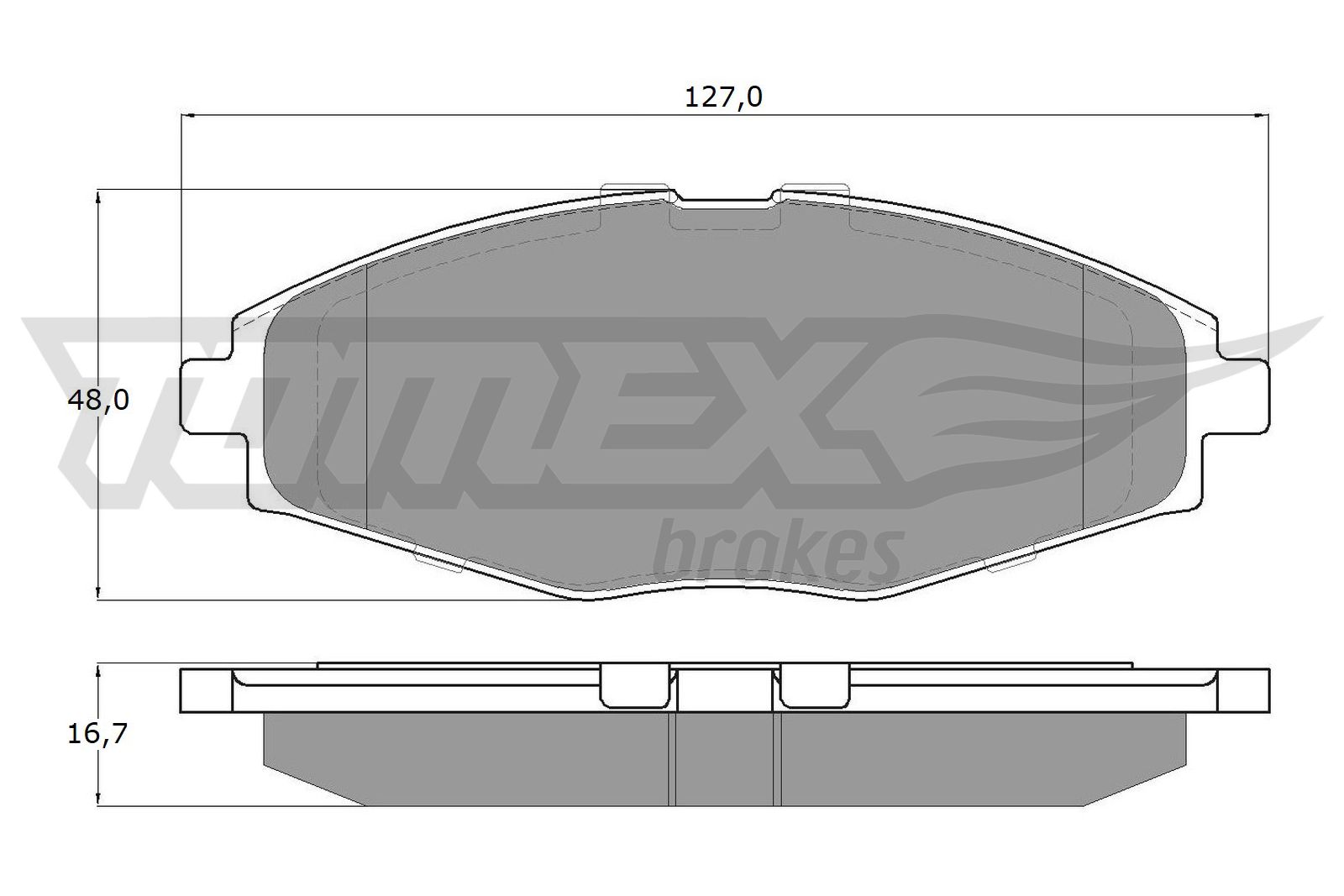 Sada brzdových platničiek kotúčovej brzdy TOMEX Brakes